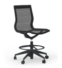 Curva Nylon Frame Mid-Back Mesh Executive Armless Chair with Casters