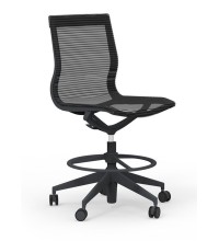 Curva Nylon Frame Mid-Back Mesh Hi-Task Armless Chair with Casters