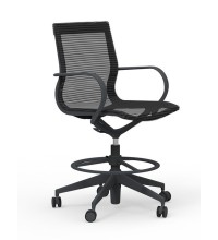 Curva Nylon Frame Mid-Back Mesh Hi-Task Chair with Casters