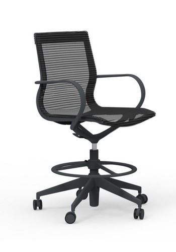 Curva Nylon Frame Mid-Back Mesh Hi-Task Chair with Casters