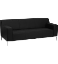 Definity Series Black Leather Sofa (MF-ZB-DEFINITY-8009-SOFA-BK-GG)