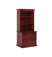 Del Mar Lateral File with Open Bookcase Hutch