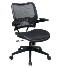 Deluxe Dark Seat and Back Chair with Cantilever Arms