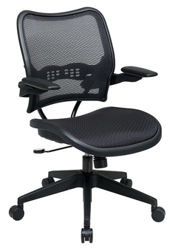 Deluxe Dark Seat and Back Chair with Cantilever Arms