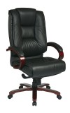 Deluxe High-Back Black Executive Leather Chair