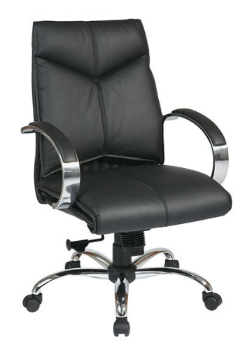 Deluxe Mid-Back Executive Leather Chair