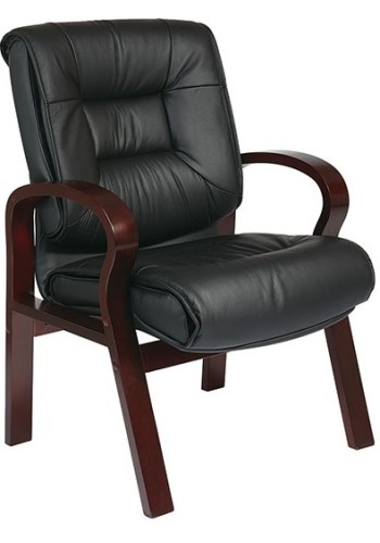 Deluxe Mid-Back Executive Leather Visitors Chair