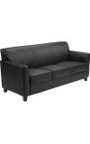 Diplomat Series Black Leather Sofa (MF-BT-827-3-BK-GG)