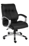 Double Plush Black Mid Back Executive Chair (MB8776-BK)