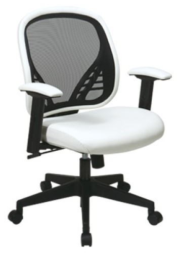 White Vinyl Seat Managers Chair