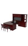 Emerald Executive 84 and  Bowfront U-Shape Desk Station Configuration (420)