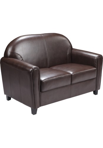 Envoy Series Brown Leather Love Seat (MF-BT-828-2-BN-GG)