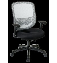 Executive White Back and Black Mesh Seat Chair