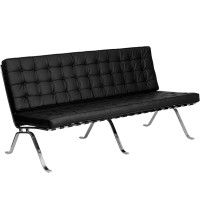  Flash Series Black Leather Sofa (MF-ZB-FLASH-801-SOFA-BK-GG)