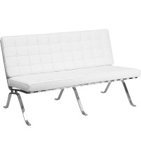 Flash Series White Leather Love Seat (MF-ZB-FLASH-801-LS-WHITE-GG)