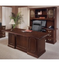 Governors 72 and  Executive Desk with Credenza and Overhead Storage