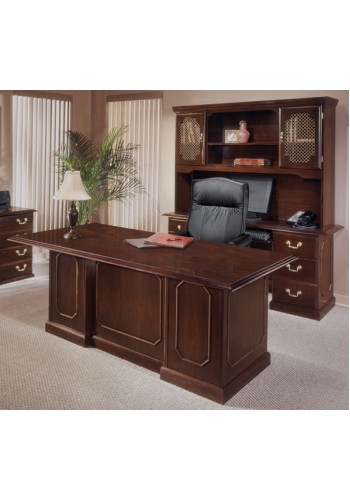 Governors 72 and  Executive Desk with Credenza and Overhead Storage