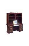 Governors Computer Credenza with Overhead Storage