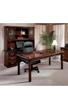 Governors Executive Table Desk with Credenza and Overhead Storage