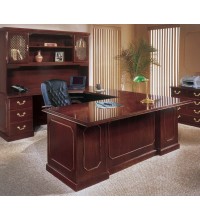 Governors Executive U-Shape Desk with Wire Mesh Overhead Storage