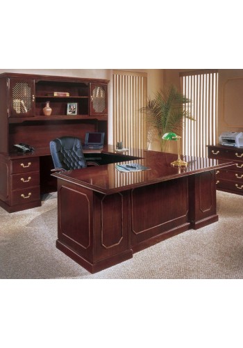 Governors Executive U-Shape Desk with Wire Mesh Overhead Storage