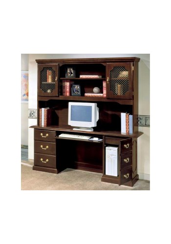 Governors Tower CPU Computer Credenza with Overhead