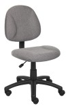 Grey Fabric Armless Deluxe Posture Task Chair (MB315-GY)