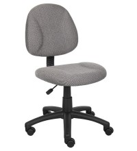 Grey Fabric Armless Deluxe Posture Task Chair (MB315-GY)