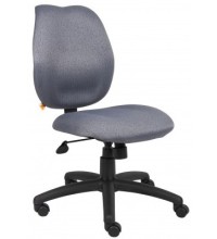 Grey Fabric Armless Mid Back Task Chair (MB1016-GY)