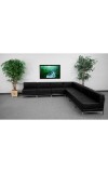 Imagination Series Black Leather Sectional Configuration, 7 Piece