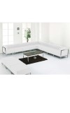 Imagination Series White Leather Sectional 12 Piece Set