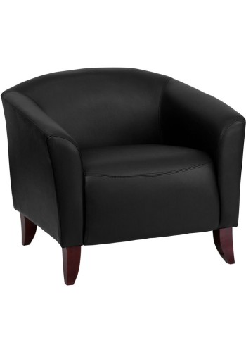 Imperial Series Black Leather Chair (MF-111-1-BK-GG)