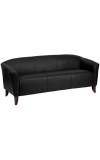 Imperial Series Black Leather Sofa (MF-111-3-BK-GG)