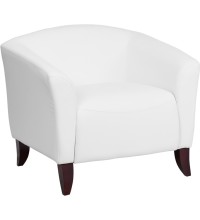 Imperial Series White Leather Chair (MF-111-1-WH-GG)