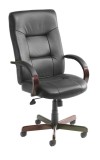 Italian Leather High Back Wood Executive Chair (MB8901)