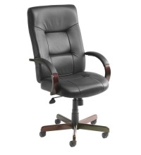 Italian Leather High Back Wood Executive Chair (MB8901)