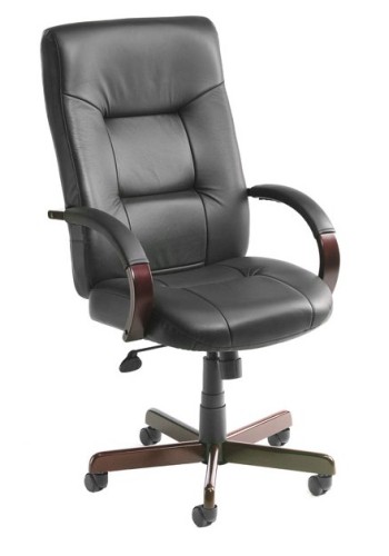 Italian Leather High Back Wood Executive Chair (MB8901)