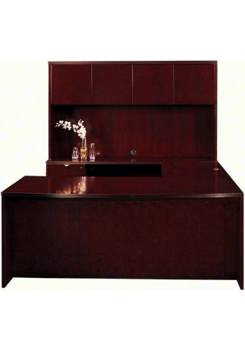 Jade Bowfront Executive U-Shape Desk with Hutch