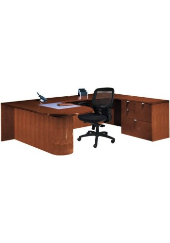 Jade Bullet Front Executive U-Shape Desk with Combo Storage