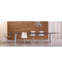 Kai 10 and Rectangular Conference Table with Metal Legs