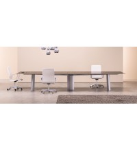 Kai 15 and Rectangular Conference Table with Metal Legs