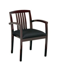 Kenwood Mahogany Wood Slat Back Guest Chair (MKEN-99-MAH)