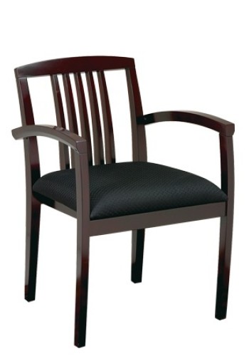 Kenwood Mahogany Wood Slat Back Guest Chair (MKEN-99-MAH)