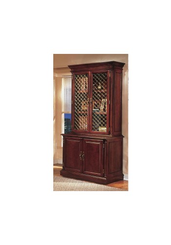 Keswick Executive Two-Door Cabinet with Wire Mesh Doors Hutch