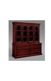 Keswick Lateral File Credenza with Glass Doors Hutch