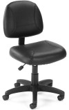 Leather Armless Deluxe Posture Task Chair (MB305)