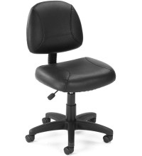 Leather Armless Deluxe Posture Task Chair (MB305)