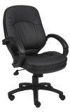 Leather Executive Chair - Black (MB726)