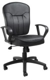 Leather Task Chair with Loop Arms (MB1562)