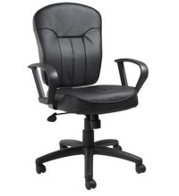 Leather Task Chair with Loop Arms (MB1562)